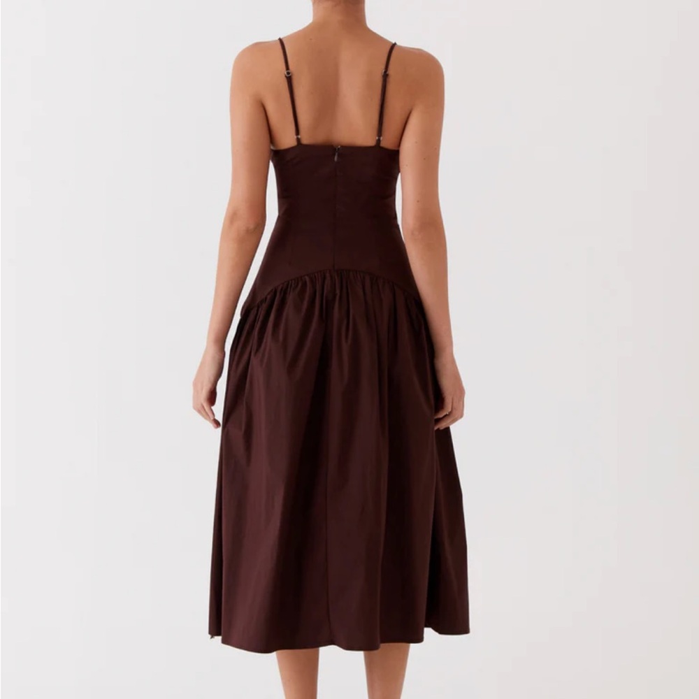 Peppermayo Yvette Deep Brown Midi Dress - Picture 2 of 2